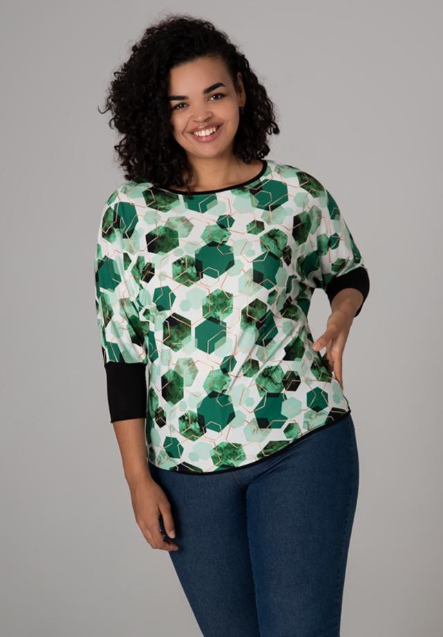 Bluzka XXL w odcieniach zieleni