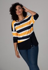 Bluzka XXL w pasy z napisem