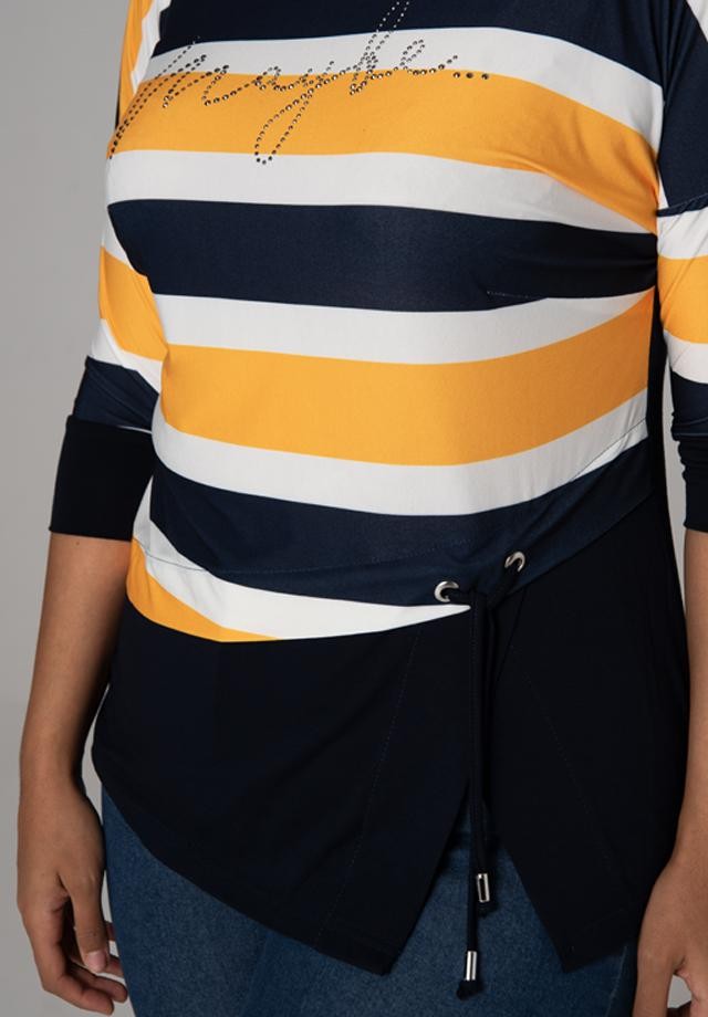 Bluzka XXL w pasy z napisem