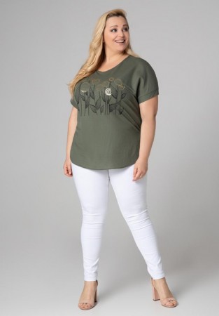 Bluzka plus size z motywem