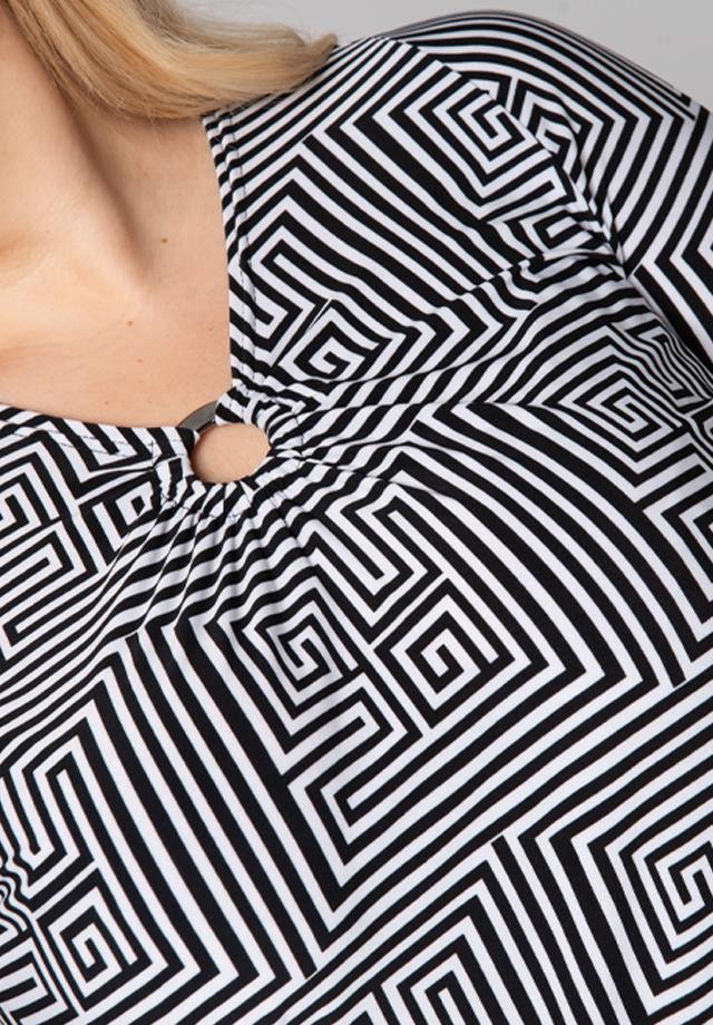 Tunika XXL ze wzorem w labirynt