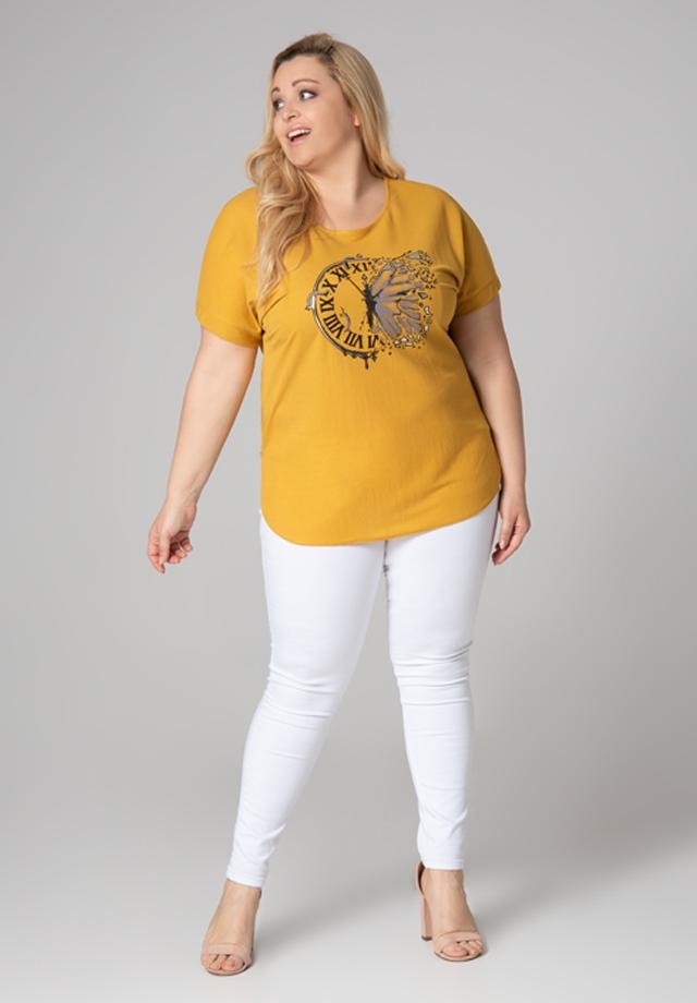 Bluzka XXL w kolorze miodowym