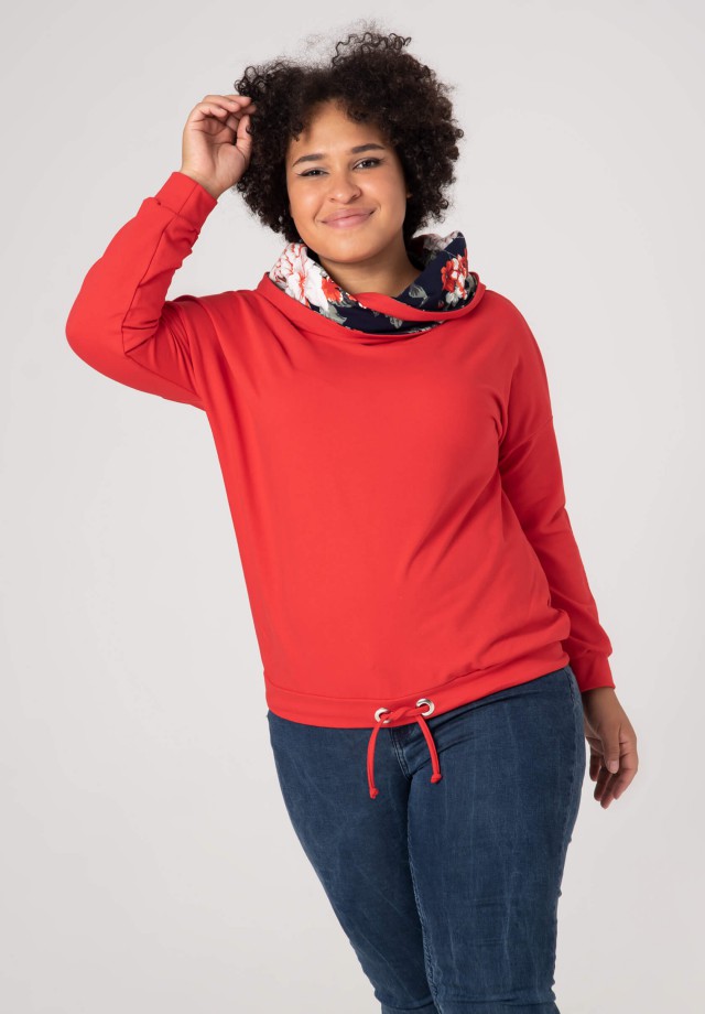 Bluza XXL z kolorowym kołnierzykiem
