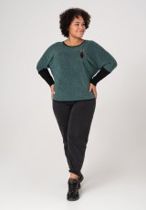 Sweter XXL ze ściągaczem w rękawach Sweter XXL ze ściągaczem w rękawach