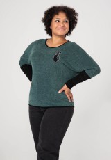 Sweter XXL ze ściągaczem w rękawach Sweter XXL ze ściągaczem w rękawach