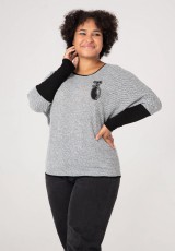 Szary sweter w dużym rozmiarze Szary sweter w dużym rozmiarze