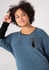 Błękitny sweter plus size Błękitny sweter plus size