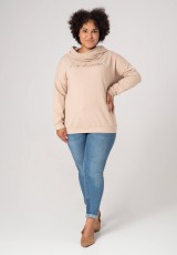 Kremowa bluza XXL z napisem Kremowa bluza XXL z napisem