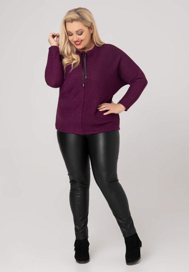 Bluzka plus size w fiolecie