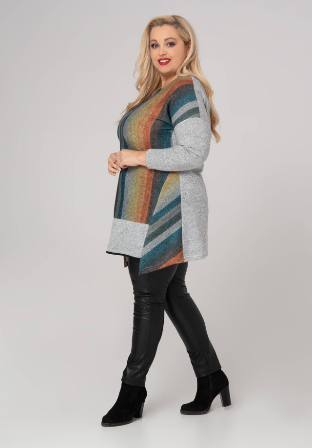 Kolorowa tunika dla kobiet plus size