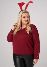 Czerwony sweterek plus size Czerwony sweterek plus size
