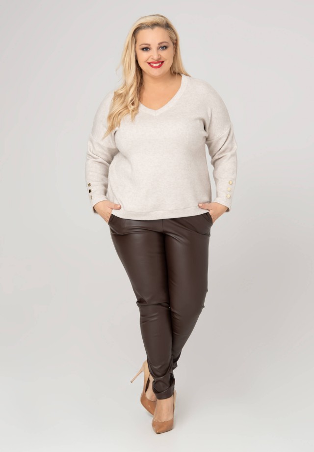 Bluzka XXL w klasycznym kremie