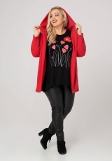 Czerwony płaszcz bawełniany XXL