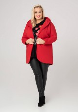 Czerwony płaszcz bawełniany XXL