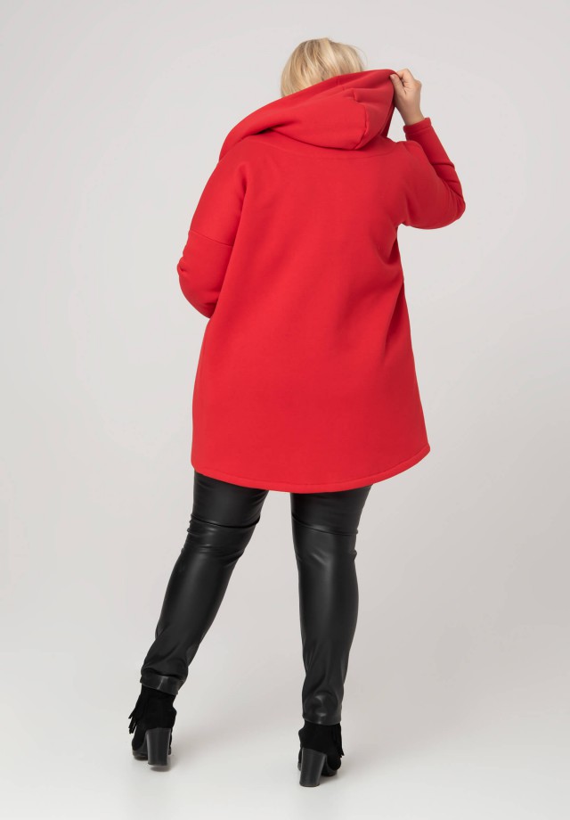 Czerwony płaszcz bawełniany XXL