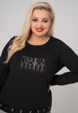 Tunika plus size z nadrukiem Tunika plus size z nadrukiem
