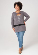 copy of Sweter XXL z mieniącym się motywem