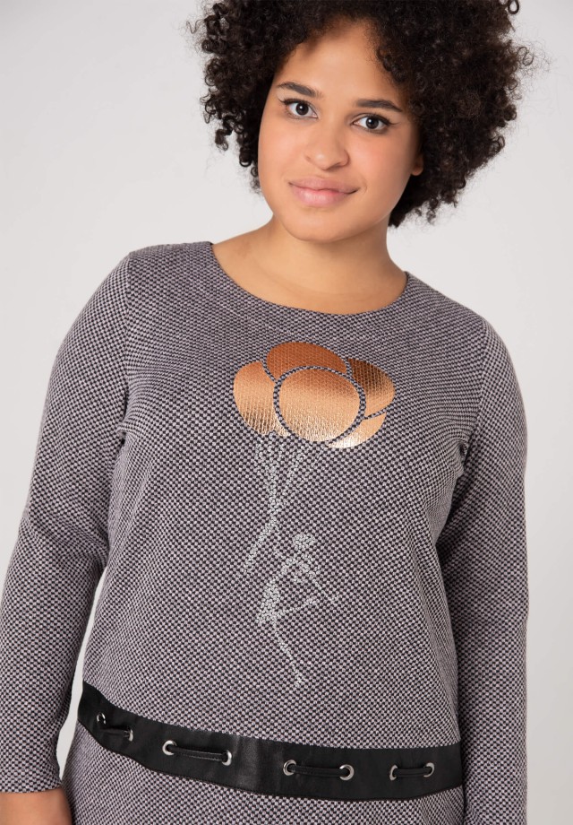 Szaro różowy sweter XXL