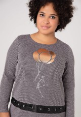 Szaro różowy sweter XXL Szaro różowy sweter XXL