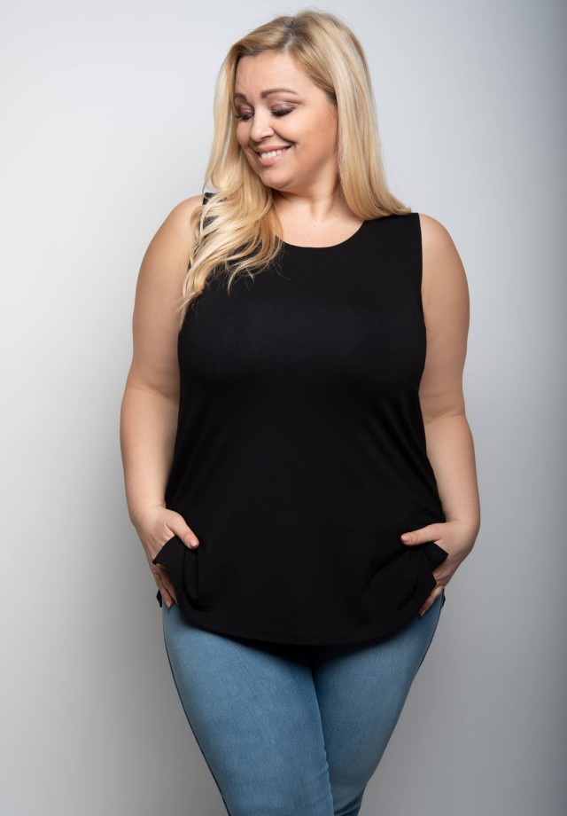 Lekka bluzka plus size w czerni