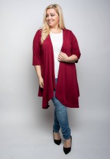 Czerwony kardigan XXL