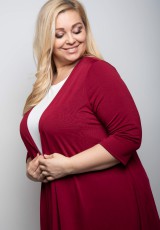 Czerwony kardigan XXL