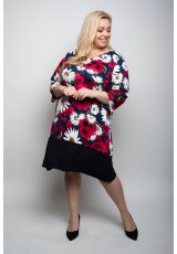 Sukienka plus size w kwiaty Sukienka plus size w kwiaty