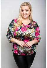 Duża bluzka w hawajskie kwiaty Duża bluzka w hawajskie kwiaty