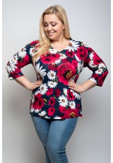 Kwiatowa bluzka plus size Kwiatowa bluzka plus size