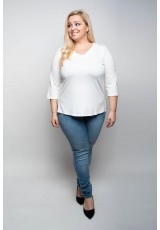 Biała bluzka w dużym rozmiarze Biała bluzka w dużym rozmiarze