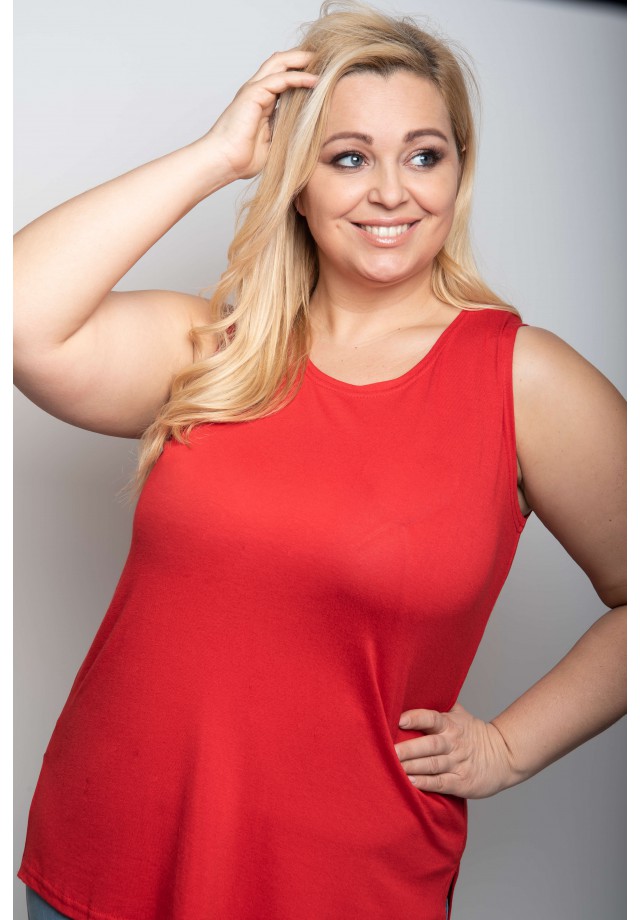 Czerwona t-shirt XXL