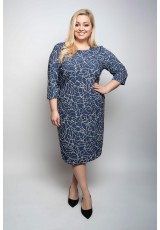 Niebieska sukienka plus size Niebieska sukienka plus size