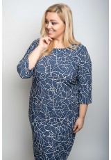 Niebieska sukienka plus size Niebieska sukienka plus size