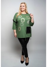 Bluzka XXL z ozdobną kieszenią Bluzka XXL z ozdobną kieszenią