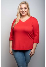 Klasyczna, czerwona bluzka plus size Klasyczna, czerwona bluzka plus size