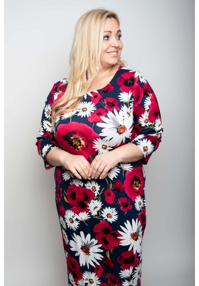 Kwiatowa sukienka plus size