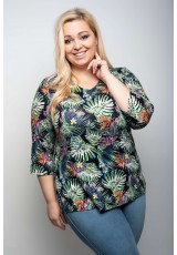 Egzotyczna bluzka XXL z rękawem 3/4 Egzotyczna bluzka XXL z rękawem 3/4
