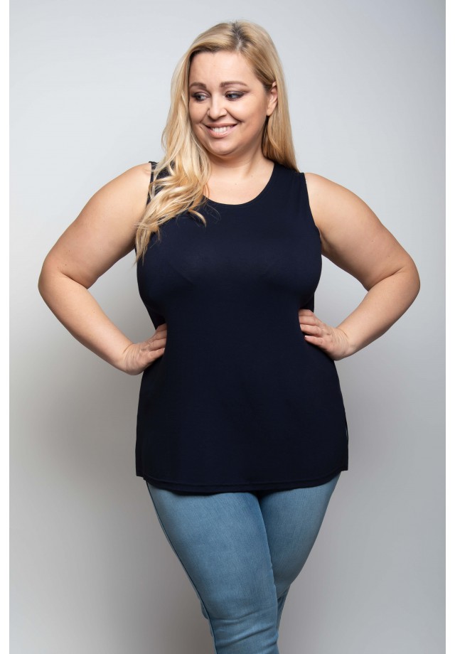 Granatowy T-shirt XXL