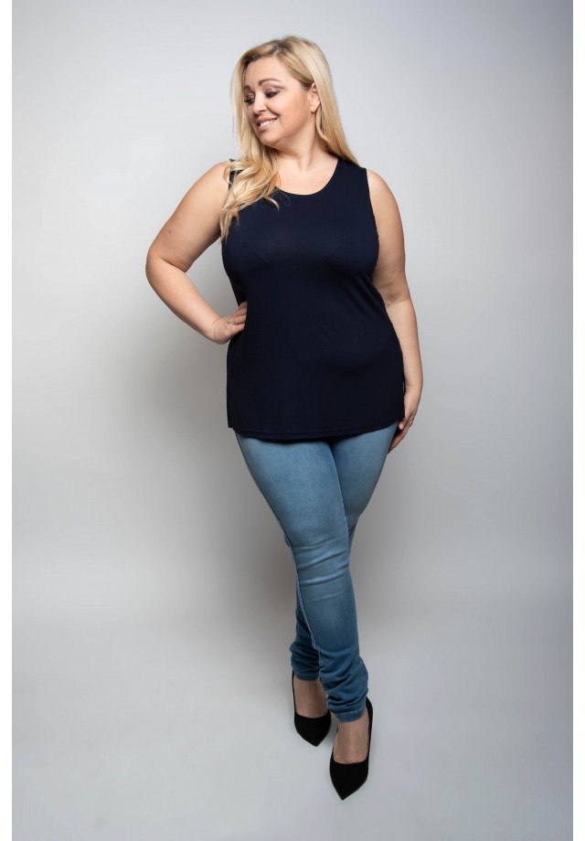 Granatowy T-shirt XXL