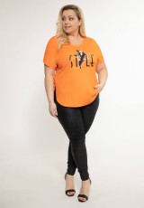 Pomarańczowa bluzka plus size