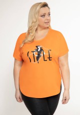 Pomarańczowa bluzka plus size