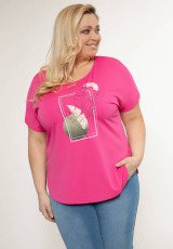 Duża bluzka w odcieniu różowego