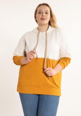 Dwukolorowa bluza XXL z bawełny Dwukolorowa bluza XXL z bawełny