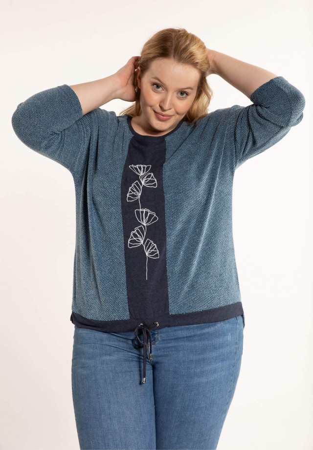 Sweter plus size z długim rękawem