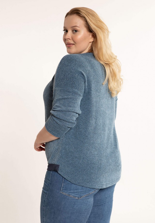 Sweter plus size z długim rękawem