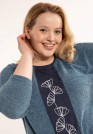 Sweter plus size z długim rękawem