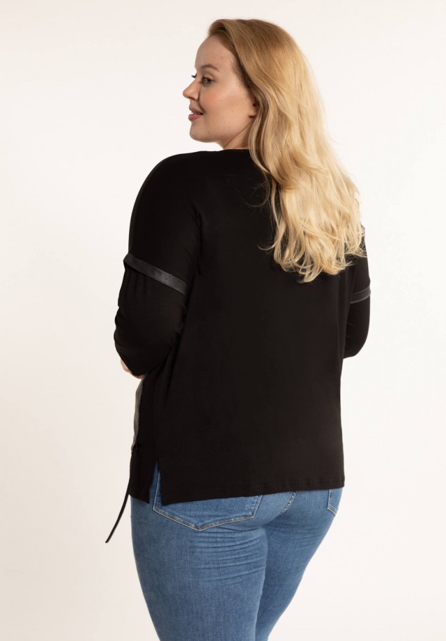 Bluzka XXL z krótkim rękawem i motywem kół