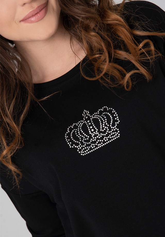 Bluza XXL dżetowa korona czarna