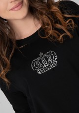Bluza XXL dżetowa korona czarna Bluza XXL dżetowa korona czarna