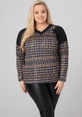 Bluzka Sweterek XXL Złote Zdobienia Bluzka Sweterek XXL Złote Zdobienia